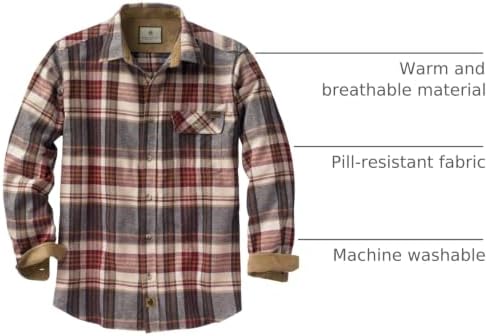 Legendary Whitetails Mens Flannel Long Sleeve Button Down 100% Cotton Shirt