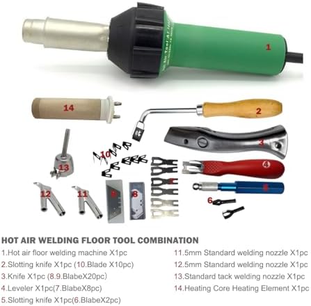 120V Hot Air Welding Gun Flooring Weld Kits Welding System 1600W Welding PVC TPO EPDM Single Ply Roofing Membranes FloorRepair Welding Tools