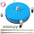 14" Pressure Washer Surface Cleaner with 4 Wheels, Coated Blue Stainless Steel Power Washer Surface Cleaner for Driveway Sidewalk Patio, 1/4" Quick Connector, 2 Extension Wand, 4000 PSI