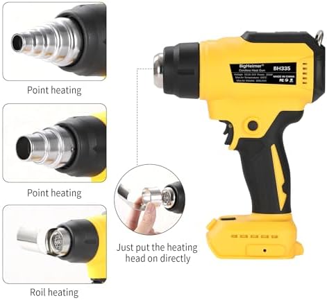 Cordless Heat Gun for DEWALT 20V Battery, 350W Digital Temperature Control
