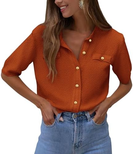PRETTYGARDEN Women's Summer Casual Button Down Shirts