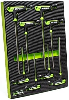 Grip Edge 8-PC STAR T-Handle Driver Set | Sizes - T10, T15, T20, T25, T27, T30, T40, T45| Made With S2 Steel | Includes Premium EVA Foam Tray|