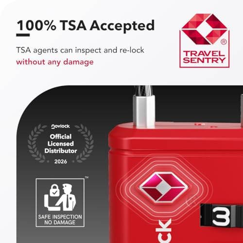 TSA Approved Luggage Locks, Travel Locks with Inspection Indicator