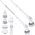 Tilswall Cordless Electric Spin Scrubber - IPX7 Waterproof Cleaning Brush with 180Min Runtime & 43" Extendable Handle, Ideal Gift for Home/Bathroom/Car (Includes 4 Brush Heads)