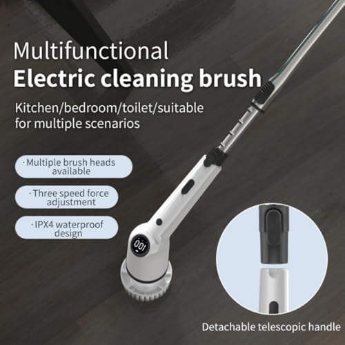 Household Cordless Spin Scrubber Kitchen Hair Brushes Bathroom Broom Toilet Mops Electric Multipurpose Cleaning Brush