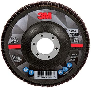 3M Flap Disc, 769F, 40+, T29, 4-1/2 in x 7/8 in