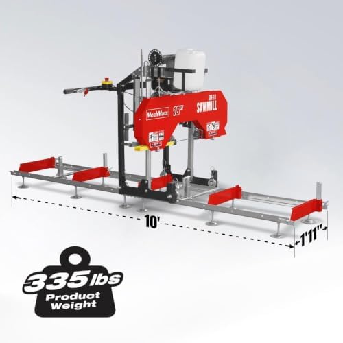 MechMaxx 18" Portable Sawmill, 10' Track Length, 15" Board Width, SM-18