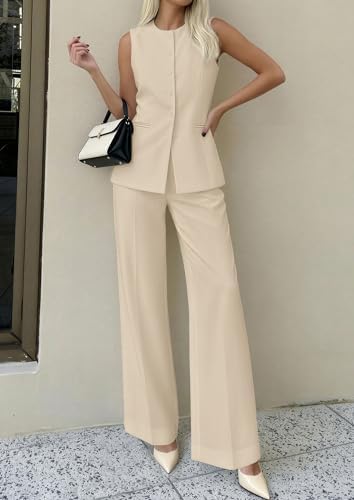 PRETTYGARDEN Women's 2 Piece Sets Business Casual Outfits