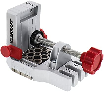 Milescraft 1334 Joint Master – Self-Clamping Aluminum Doweling Jig. Creates Edge, Corner, and Surface Joints. Includes Centering Spacers. For 1/4in, 5/16in, and 3/8in Dowel Pins