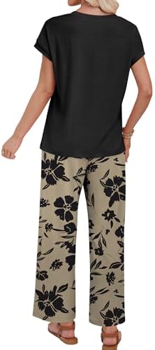 WIHOLL Two Piece Sets for Women Summer Spring Outfits Lounge Sets Beach Vacation Clothes Airport Travel Matching Clothing