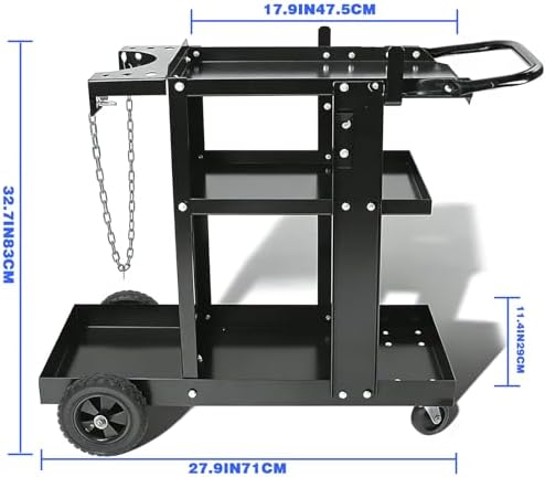 Welding Cart for Mig Welder - Table Top Cabinet With Gas Bottle Storage - Miller Machine Equipment Plasma Cutter - Durable 400 Lbs Capacity