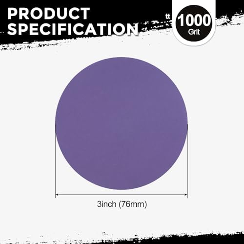 35Pcs Sanding Discs 3In 1000Grit Hook and Loop Sandpapers Purple