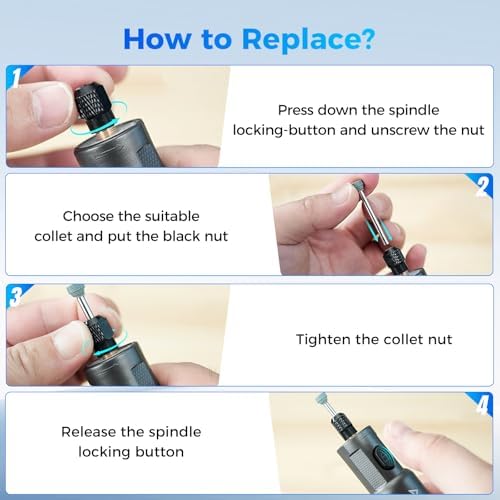 Creality Cordkess Rotary Tool, 6-Speed Mini Rotary Tool Kit with 24 Accessories, Multi-Purpose 3.7V Rechargeable Power Rotary Tool for Sanding, Polishing, Drilling, Engraving, DIY Crafts