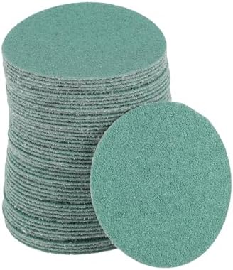 Car Sanding Discs 2inch 100 Grit Abrasion Resistance | Round Hook and Loop Sandpaper Green 50 Pcs