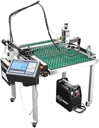 Eastwood Versa-Cut 2'X2' CNC Plasma Table With CNC Cut 40A Plasma Cutter Machine with Cutting Torch | All-in-One Professional Dual Voltage Metal Precision Cutting and Sheet Fabrication Equipment Set