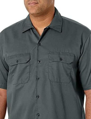 Dickies Men’s Short Sleeve Work Shirt – Durable Twill Button Down Shirts for Men, Lightweight Uniform for Daily Wear