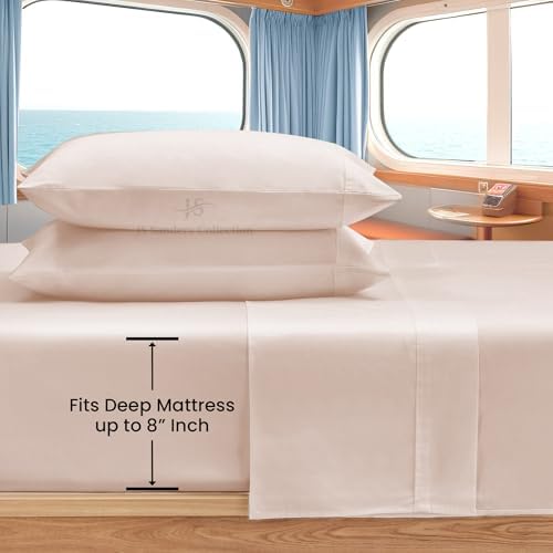 JS Sanders Collection 4PC Boat Sheet Set Universal XL V Berth, Blush