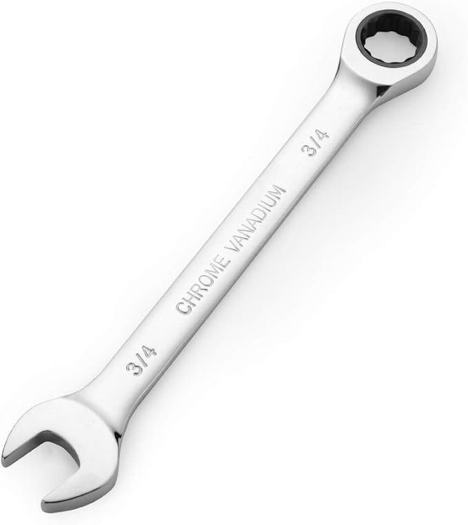 FLZOSPER 3/4 in. SAE Ratchet Wrench,Box End Head 72-Tooth Ratcheting Combination Wrench Spanner