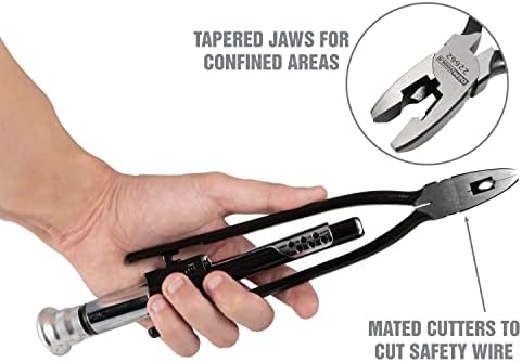 OEMTOOLS 9-Inch Safety Wire Pliers, Wire Twister with Reversible Action