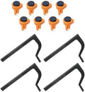 POWERTEC 4PCs Bench Dog Clamp & 8PCs Bench Dogs for 3/4" Bench Dog Hole, 8" Hold Fast Clamps for Woodworking, Fits MFT Work Table, Wood Clamps for Use w/Hammer, Work Bench Accessories (71958)