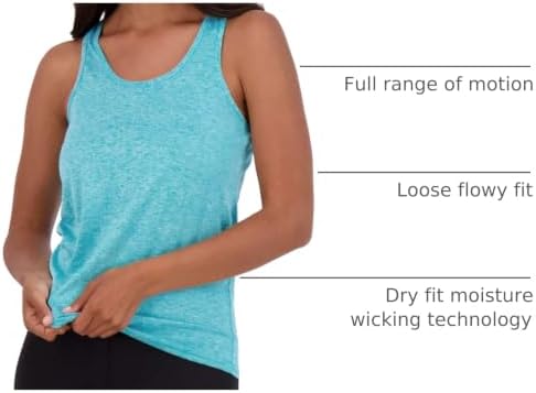 5 Pack Women's Dry Fit Tank Tops Sleeveless Athletic Workout Gym Yoga