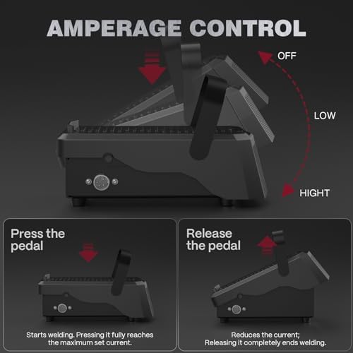ARCCAPTAIN TIG Welding Foot Pedal, 5-Pin Remote Amp Control
