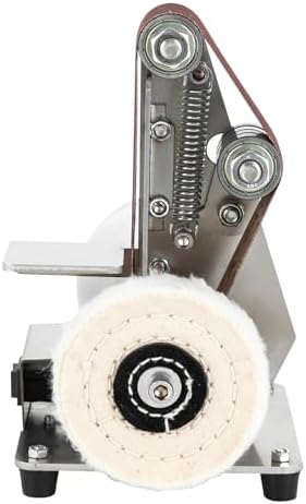 Xuthusman Mini Belt Sander - Electric Bench Grinder Sanding Machine, 7 Adjustable Table Top Grinder Polisher Buffer for DIY Craft Woodworking Stained Glass Jewelry Making
