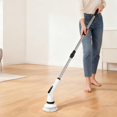 Ibergrif Electric Cleaning Brush with 6 Brush Head, Electric Spin Scrubber