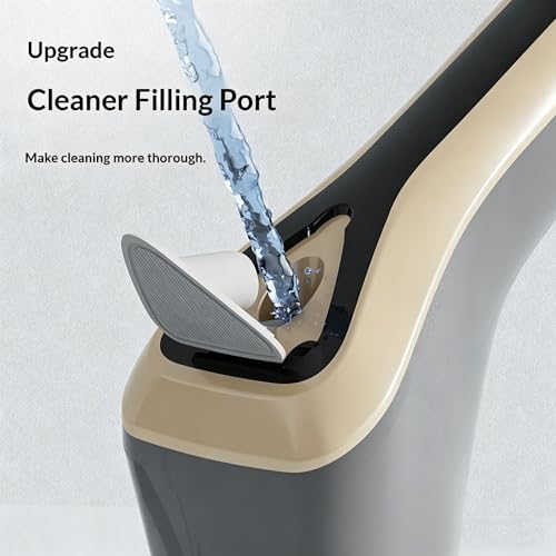 Electric Spin Scrubber, Full-Body Spray Cleaning Solution Waterproof Bathroom Electric Scrubber with LCD Display, Cordless Cleaning Brush Scrubber for Bathroom and Kitchen Cleaning