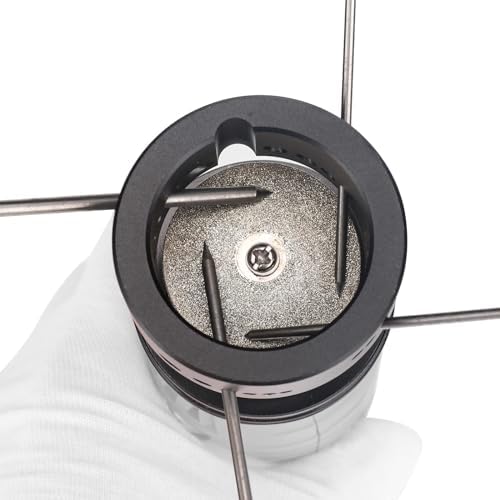 3mirrors Professional Tungsten Electrode Sharpener Grinder with Dust Cover - 4 Sizes & 6 Angles TIG Welding Rotary Tool - Includes 5X 35mm Diamond Wheels & 2X Rods - Fits 3/4-12 Thread Tools