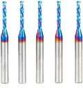 Amana Tool Spektra Extreme Tool Life Solid Carbide CNC Compression Spiral Router Bit, 46176-K-5 5-Pack, 1/8 D x 13/16 CH x 1/4 Shank x 2-1/2 Inch L