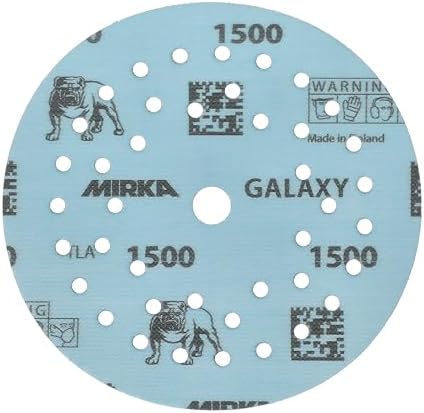Mirka Galaxy Multifit Sandpaper 5 Inch Grit 1500 50 Discs