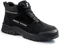 GUSAYEX Steel Toe Boots for Men Puncture Resistant Work Boots