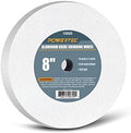 POWERTEC Bench Grinder Wheel 8 Inch 120 Grit, White Aluminum Oxide Grinding Wheel for Bench Pedestal Grinder, 1" Thick 5/8" Arbor, Sharpening & Shaping Drill Bits, Blade, and Chisel 1PK (15505)