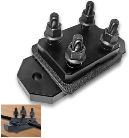 Professional Grade Heavy Duty Barrel Vise Tool, Aluminum Barrel Clamp with Leather Inserts, Universal Barrel Vise Clamp Surface Protection Design, Fits 0.67”–1.375” Outside Diameter Barrels（black）