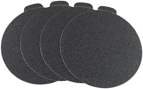 Starcke 5 inch Sanding Discs Round Sand Paper Discs 36 Grit, 100 Pack Black Silicon Carbide Sanding Disc, Adhesive PSA Tab Orbital Sander Pads for Wood, Glass, Metal, Concrete & Composites, Wet & Dry