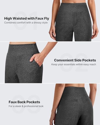 G4Free Yoga Pants for Women Wide Leg Pants with Pockets High Waisted