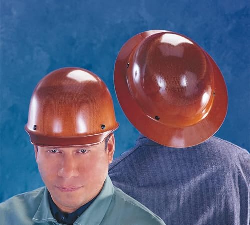 MSA Skullgard Cap Style Safety Hard Hat with Suspension - Non-Slotted Cap, Made of Phenolic Resin, Radiant Heat Loads up to 350F | Staz-On Pinlock Suspension