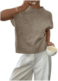 SOLY HUX Women's Short Sleeve Business Casual Sweater