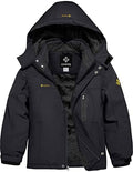 GEMYSE Boy's Waterproof Ski Snow Jacket Fleece Kids Winter Coat with Hood