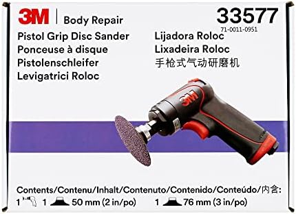 3M Pistol Grip Disc Sanders, 33577, 50 mm and 75 mm, 18,000 Max RPM