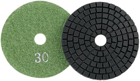 Diamond Polishing Pad, 3 inch 80 mm 30 Grit Sanding Discs for Grinder & Polisher, Hook and Loop Backing Pad for Grinding Buffing Granite Marble Concrete Stone (1 Piece)