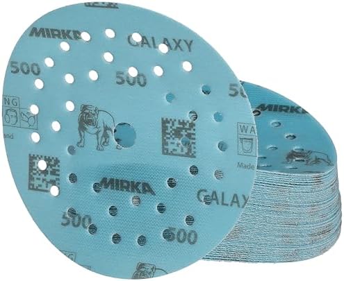 Mirka Galaxy Multifit Sandpaper 5 inch Grit 500 50 Discs Pack