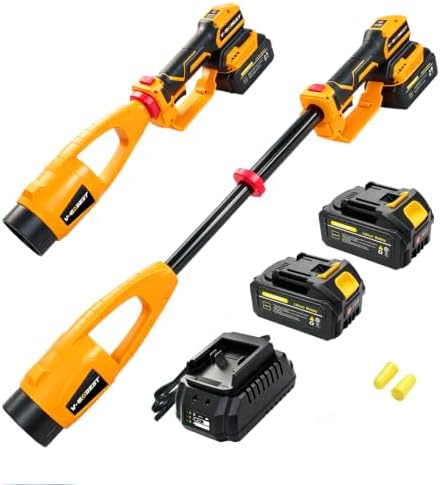 Cordless Leaf Blower 21V Electric Leaf Blower with 12.6Inch Telescopic Pole