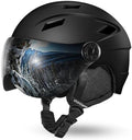 Odoland Ski Helmet with 2-in-1 Visor Goggles, Lightweight for Men Women