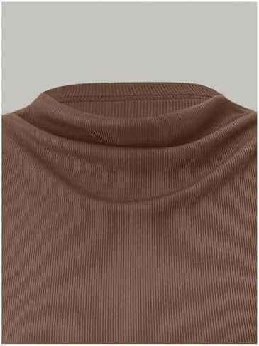 OYOANGLE Women's 3 Pack Business Casual Outfits Mock Neck Ribbed Tank Tops