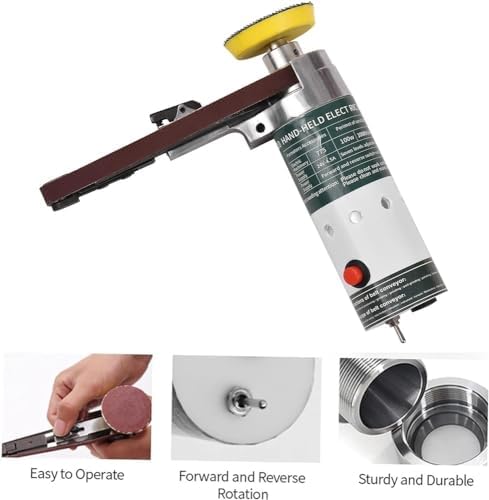 Grinder， Electric Belt Sander Mini Belt Sander Electric Grinder Small Grinding Machine Hand-held Electric Belt Sander