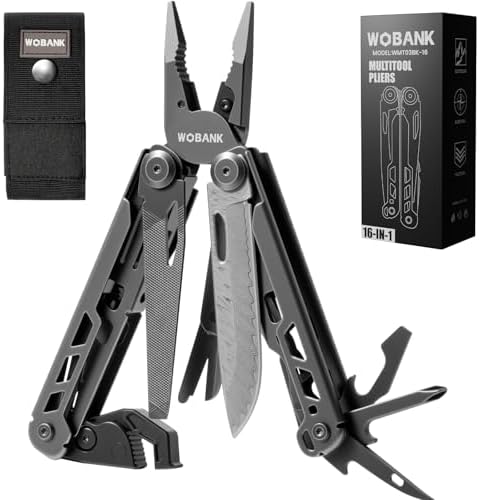 16-in-1 Multitool Pliers, Full-size, EDC Knife, Stainless Steel