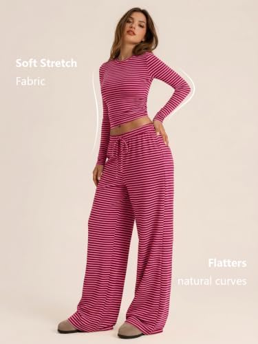 Trendy Queen Women's 2 Piece 2026 Fall Fashion Lounge Set with Pockets