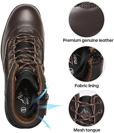 NORTIV 8 Men's Steel Toe Work Boots Side Zipper